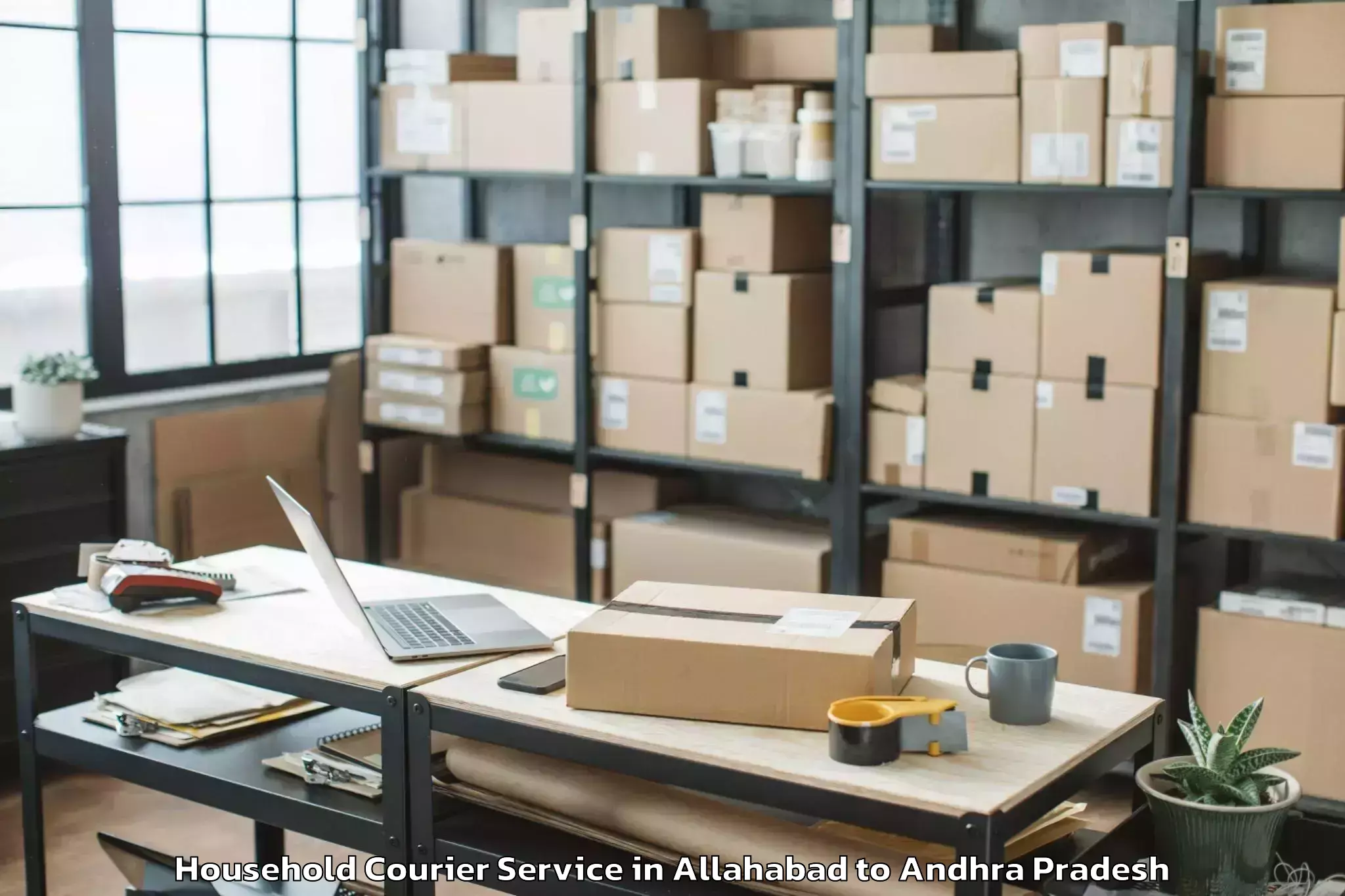 Top Allahabad to Peddakadabur Household Courier Available